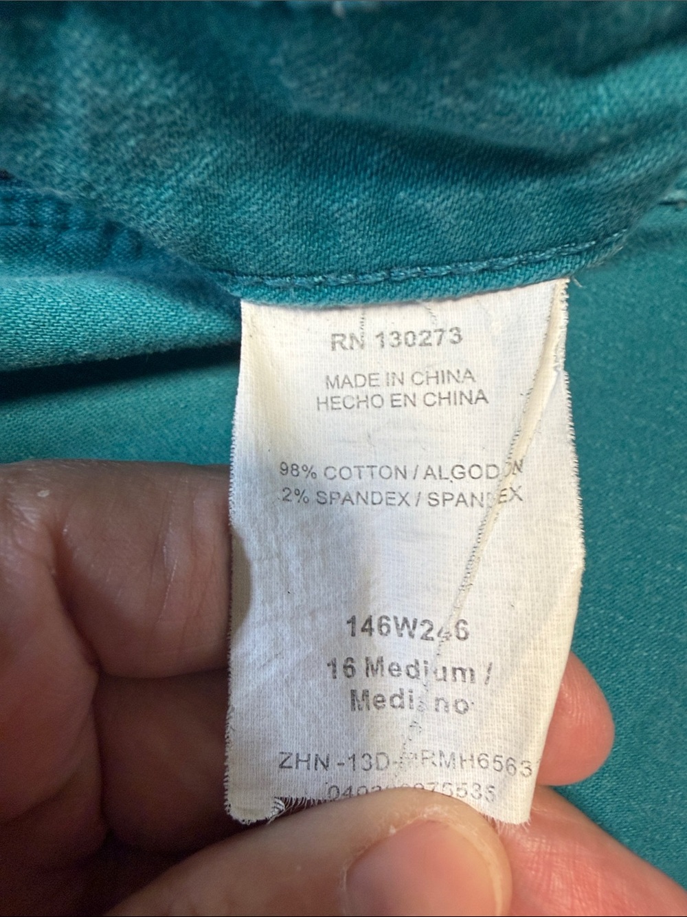 Lee Riders Teal Casual Bermuda Shorts - Picture 8 of 8